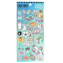 Load image into Gallery viewer, Nekoni Athlete Life Stickers - Original Kawaii Pen
