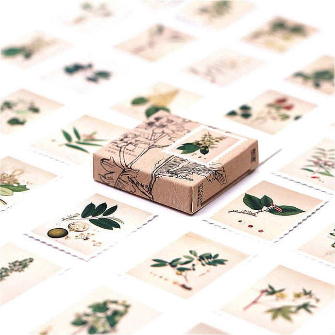 Delicate Atlas Plant Stickers - Original Kawaii Pen