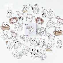 Load image into Gallery viewer, White Kitty Stickers - Original Kawaii Pen
