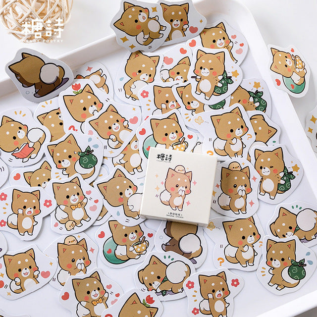 Cheery Puppy Paper Stickers - Original Kawaii Pen