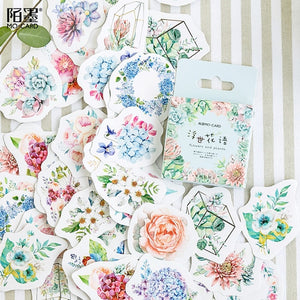Delicate Flowers Stickers - Original Kawaii Pen