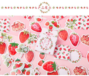 Fresh Strawberries Stickers - Original Kawaii Pen