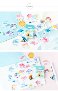 Rainbow & Clouds Stickers - Original Kawaii Pen