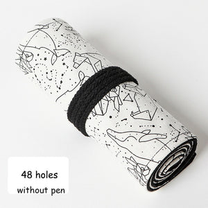 Canvas Roll Up Pencil Case - Original Kawaii Pen