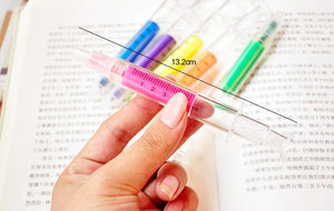 Original Kawaii New Syringe Funky Highlighters ⭐Pack 6pcs ⭐ - Original Kawaii Pen