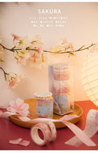 Load image into Gallery viewer, Japanese Sakura Washi Tape Set (4 Patterns)

