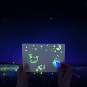 Glow In The Dark Neon Doodle Board Perfect Gift For Kids All Ages ✍ - Original Kawaii Pen