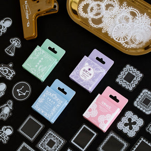 White Lace Transparent Stickers (4 Types)