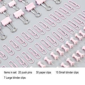 Push Pins & Paper Clips Set - Original Kawaii Pen