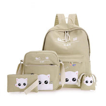 Load image into Gallery viewer, Cute Korean Cat Backpack ⭐ Value Pack 4Pcs Set⭐ - Original Kawaii Pen
