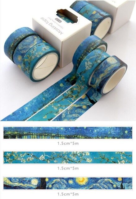 Van Gogh Painting Washi Tape Set - Original Kawaii Pen