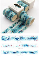 Load image into Gallery viewer, Blue Whale Washi Tape Set - Original Kawaii Pen
