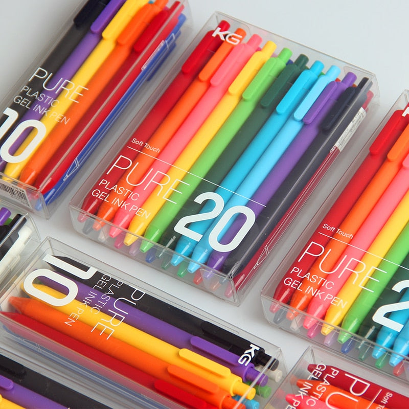 Multi-Color Kawaii Gel Pen Sets (Metallic, Pastel & Neon Colors