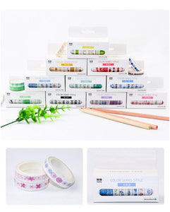 Japanese Decorative Masking Tapes ⭐Value Pack 10 Pcs Set ⭐ - Original Kawaii Pen