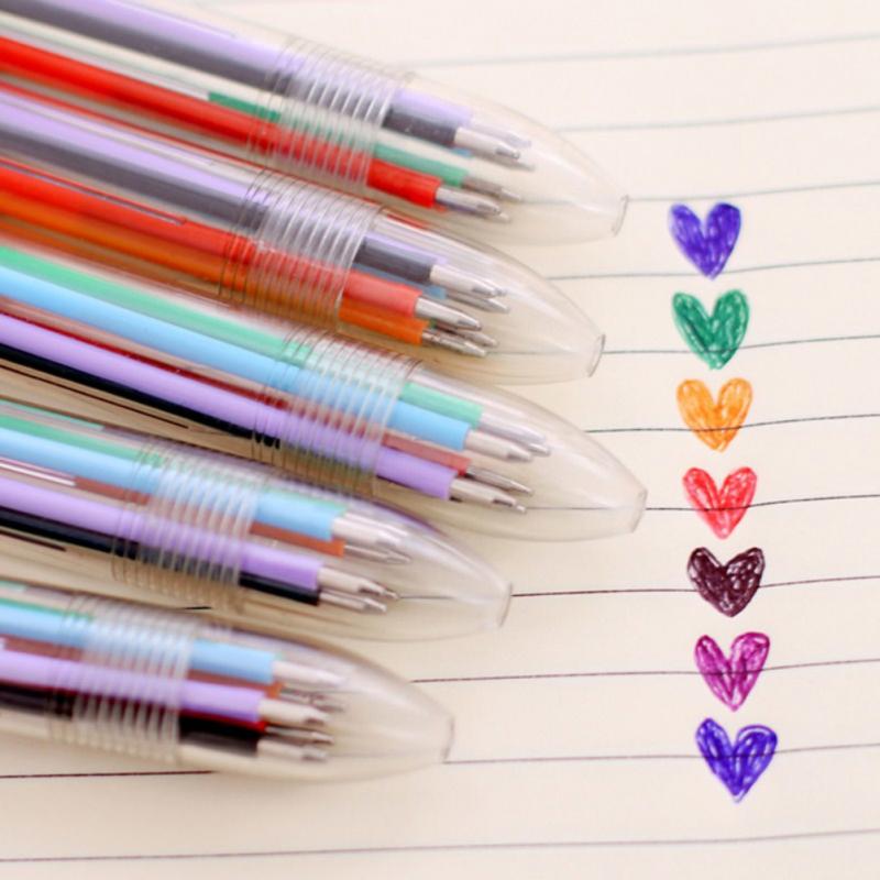 Multicolor Pen 6 in 1: Cute Peach Pens Ballpoint pen