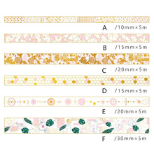 Load image into Gallery viewer, Pink &amp; Gold Line Pattern Washi Tapes - Original Kawaii Pen
