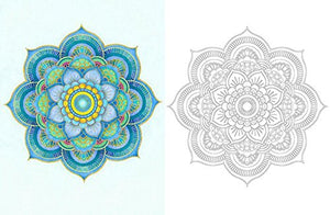 Inspiring Zen Mandalas Adult  Anti-stress Coloring Book - Original Kawaii Pen