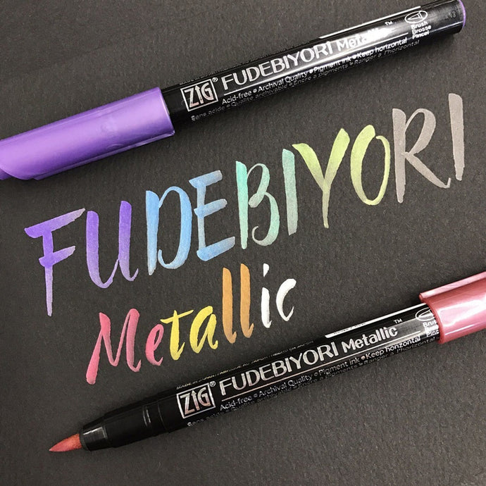 Kuretake ZIG Fudebiyori Metallic Brush Pen - (57 Colors) - Original Kawaii Pen
