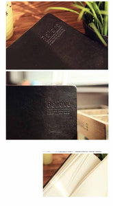 Vintage Retro Leather Blank Diary - Original Kawaii Pen