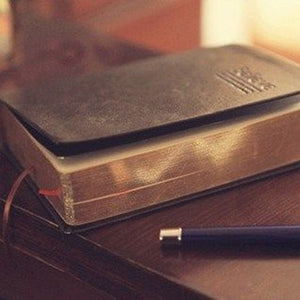 Vintage Retro Leather Blank Diary - Original Kawaii Pen