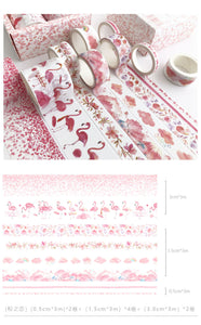 Original Kawaii Flamingo Washi Tapes Set ⭐Pack (8 Pieces) ⭐ - Original Kawaii Pen