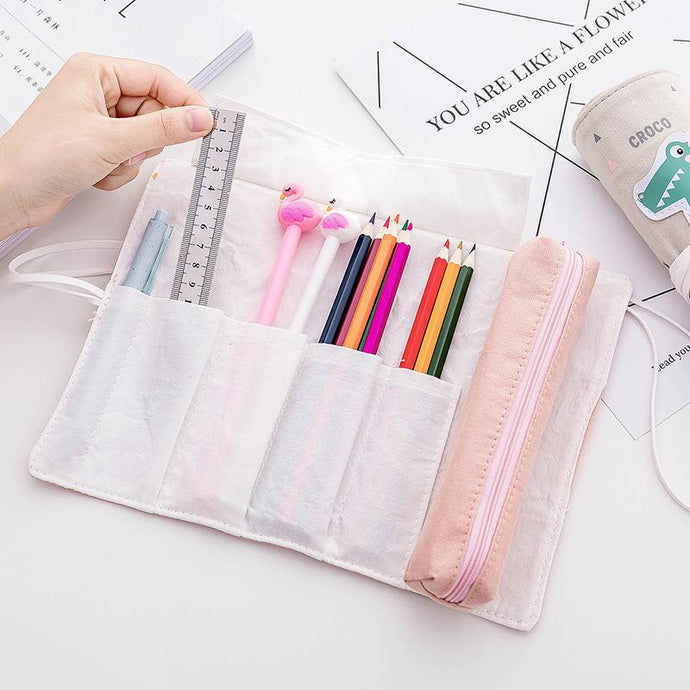 Korean Cute Animal Roll Up Pencil Case - Original Kawaii Pen