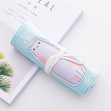 Load image into Gallery viewer, Korean Cute Animal Roll Up Pencil Case - Original Kawaii Pen

