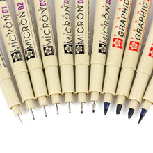 Load image into Gallery viewer, Sakura Pigma Graphic Brush Pens ⭐ 11 Tip Sizes ⭐ - Original Kawaii Pen
