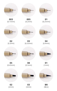 Sakura Pigma Graphic Brush Pens ⭐ 11 Tip Sizes ⭐ - Original Kawaii Pen