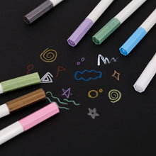 Load image into Gallery viewer, Fineliner Metallic Shade Brush Pen ⭐ Set of 10 Colors ⭐ - Original Kawaii Pen
