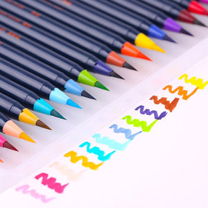 Akashiya Sai Watercolor Brush Pen ⭐ 5 & 20 Color Sets⭐ - Original Kawaii Pen