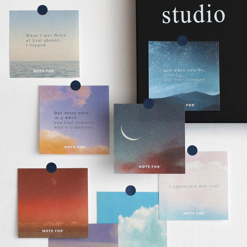 Cloudy Sky Sticky Notes ⭐ 100 Sheets Value Pack⭐ – Original Kawaii Pen