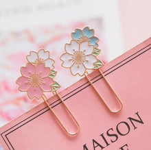 Load image into Gallery viewer, Sakura Cherry Blossom Paper Clip - Original Kawaii Pen
