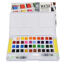 Load image into Gallery viewer, Petite Color Watercolor Field Sketch Box Set - 40 Color Palette + Water Brush - Original Kawaii Pen
