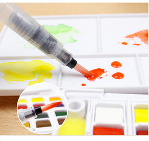 Petite Color Watercolor Field Sketch Box Set - 40 Color Palette + Water Brush - Original Kawaii Pen