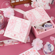 Load image into Gallery viewer, Cherry Blossom Washi Tape + Sticker Set
