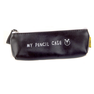 Vintage B&W Leather Pencil Case - Original Kawaii Pen