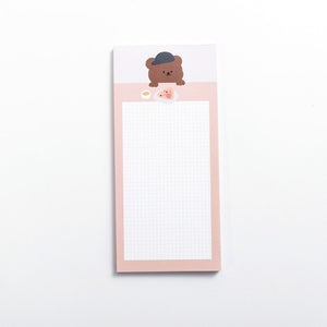 Cute Korean Bear Memo Pads (5 Types)