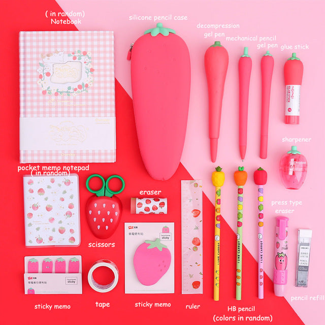 🍓 Sharkbang Kawaii Strawberry Series Sets (4 Types). – Original Kawaii Pen