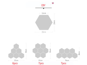 3D Hexagon Moon & Star Message Board Set (7pcs) - Original Kawaii Pen