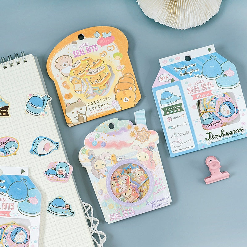 Seal Bits Stickers (3 Designs) – Original Kawaii Pen