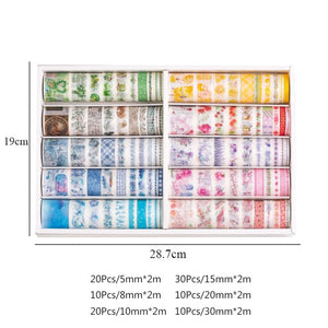 Japanese Washi Tape Mega Gift Set (100 Pcs)