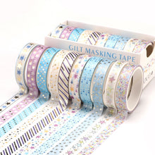 Load image into Gallery viewer, Exclusive Gold Foiled Washi Tape Set - (6 Designs)
