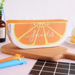 Sliced Fruits Leather Pencil Case