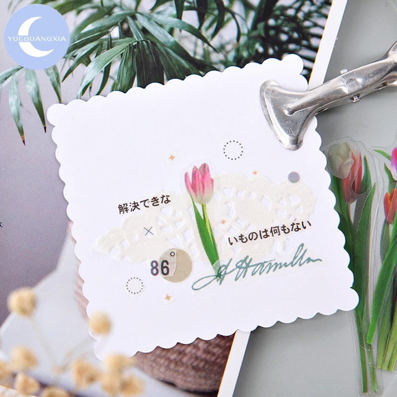 Watercolor Flowers Sticker Set - 6 Sheets - Kawaii Pen Shop - Cutsy World