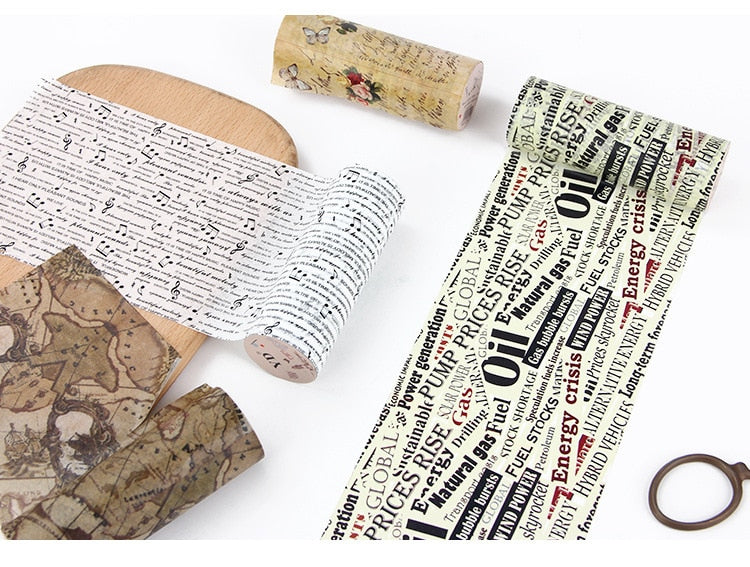 Vintage World Map Old Letters Decorative Washi Tapes – MyKawaiiCrate