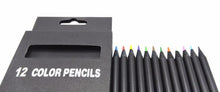 Load image into Gallery viewer, Matt Black Colorful HB Pencil Set (12 Colors)
