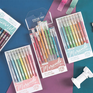 Morandi Multicolor Glitter Gel Pen (9pcs a set)