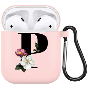 Cute Pink Airpod Case with English Alphabets