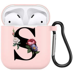 Cute Pink Airpod Case with English Alphabets